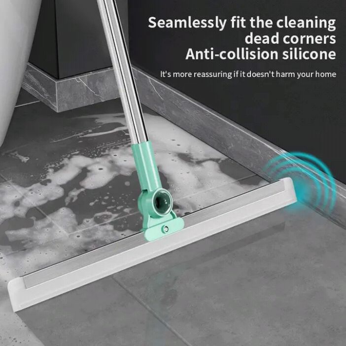 Magic Silicone Floor Wiper – 180° Rotating Handle