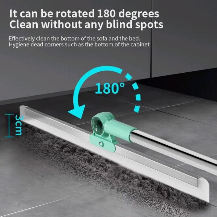 Magic Silicone Floor Wiper – 180° Rotating Handle