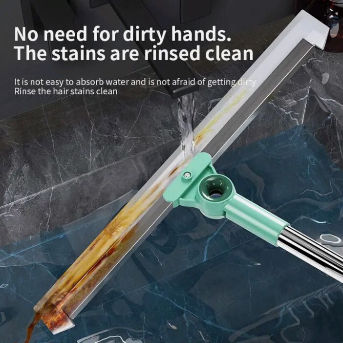 Magic Silicone Floor Wiper – 180° Rotating Handle