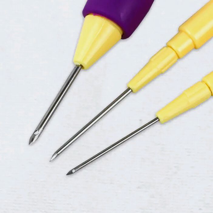 Punch Needle Tool with Threader – Make Embroidery Fun & Easy! (Purple)