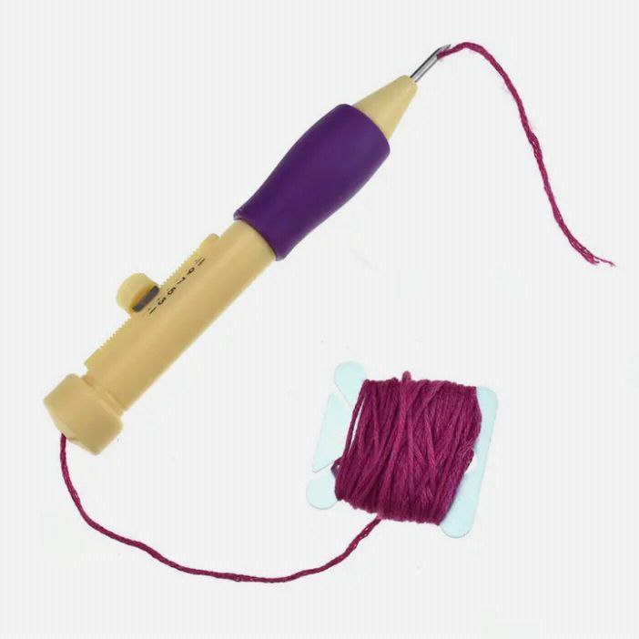 Punch Needle Tool with Threader – Make Embroidery Fun & Easy! (Purple)