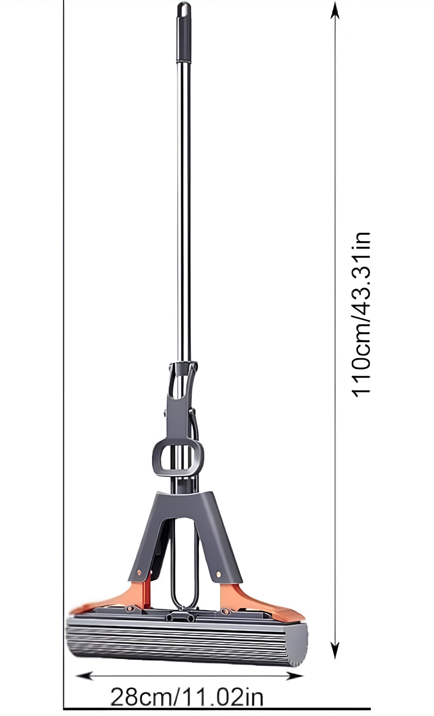 Premium Sponge Mop with Stainless Steel Handle – Easy Wring Butterfly Design